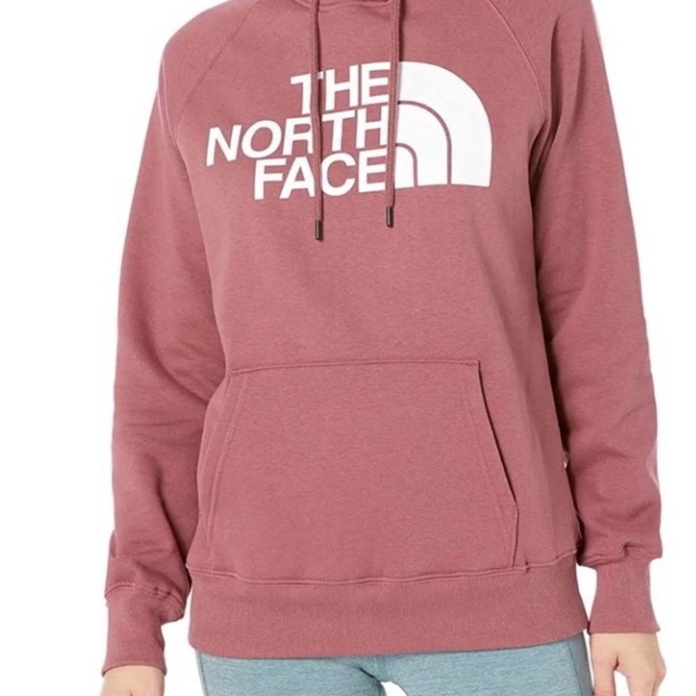 The North Face Small Hoodie Pink Coral Logo Sweatshirt Pullover